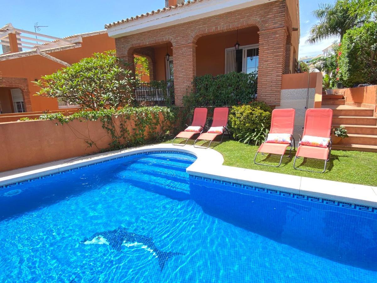 Villa With Heated Private Pool, Sea View& Turkish Sauna Benalmadena Bagian luar foto
